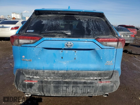 2021 Toyota RAV4 Hybrid XLE with VIN 4T3RWRFV0MU048192, listed as a Copart auction lot 46484215 with 46,942 mi miles and Salvage Title. Bid and sale history available at carsss.com. Image 6.