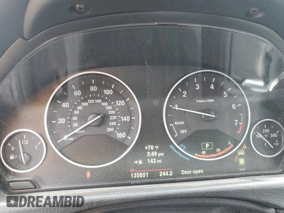 2014 BMW 3 Series 335i xDrive with VIN WBA3B9G58ENR92196, listed as a Copart auction lot 56124525 with 135,651 mi miles and Salvage title. Bid and sale history available at DreamBid. Image 9.
