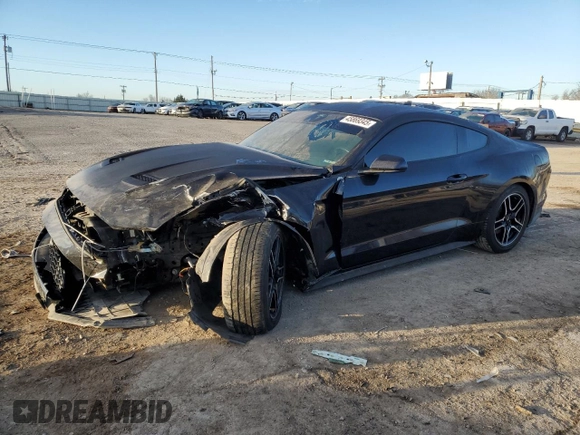2021 Ford Mustang EcoBoost with VIN 1FA6P8TH5M5151498, listed as a Copart auction lot 45869345 with 56,805 mi miles and Salvage Title. Bid and sale history available at carsss.com. Image 1.