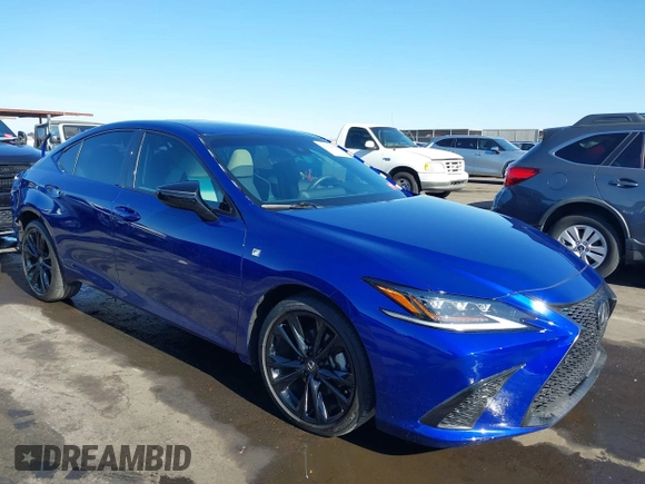 2021 Lexus ES 350 F Sport with VIN 58AHZ1B18MU094474, listed as a IAAI auction lot 41158854 with 23,438 mi miles and . Bid and sale history available at DreamBid. Image 1.