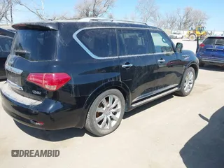 2014 Infiniti QX80 with VIN JN8AZ2NE8E9062070, listed as a IAAI auction lot 41919794 with 162,748 mi miles. Bid and sale history available at carsss.com. Image 4.