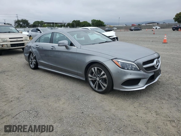 2015 Mercedes-Benz CLS 550 with VIN WDDLJ7DB6FA139038, listed as a Copart auction lot 59001645 with 46,084 mi miles and Salvage title. Bid and sale history available at DreamBid. Image 4.