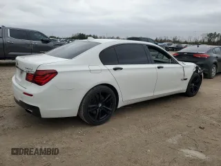 2015 BMW 7 Series 740Li with VIN WBAYE4C52FD947008, listed as a Copart auction lot 45206035 with 123,551 mi miles and Salvage Title. Bid and sale history available at DreamBid. Image 3.