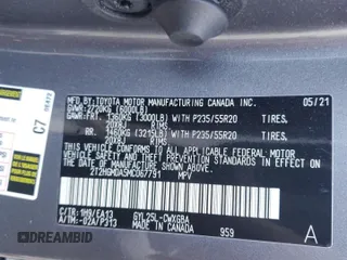 2021 Lexus RX 450h with VIN 2T2HGMDA5MC067791, listed as a Copart auction lot 52350105 with 39,617 mi miles and Salvage Title. Bid and sale history available at DreamBid. Image 13.