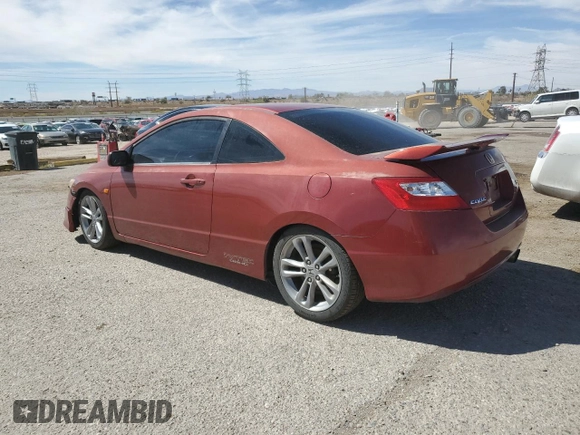 2008 Honda Civic Cpe Si with VIN 2HGFG21538H700549, listed as a Copart auction lot 49506865 with 147,545 mi miles and Salvage Title. Bid and sale history available at carsss.com. Image 2.