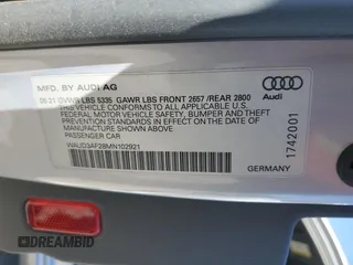 2021 Audi A6 Premium z VIN WAUD3AF28MN102921, wystawiony jako Copart lot #68371614 z przebiegiem 19 460 mil mil oraz Szkoda całkowita • Salvage title. Historia ofert i sprzedaży dostępna na DreamBid. Obrazek 15.