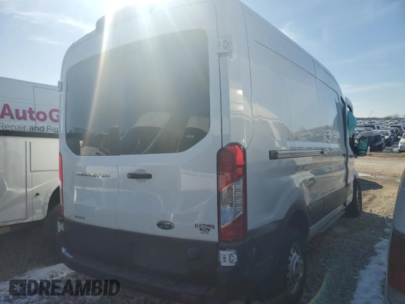 2023 Ford Transit Cargo with VIN 1FTBR1CG6PKB89510, listed as a Copart auction lot 46370565 with 180,309 mi miles and Salvage Title. Bid and sale history available at carsss.com. Image 3.