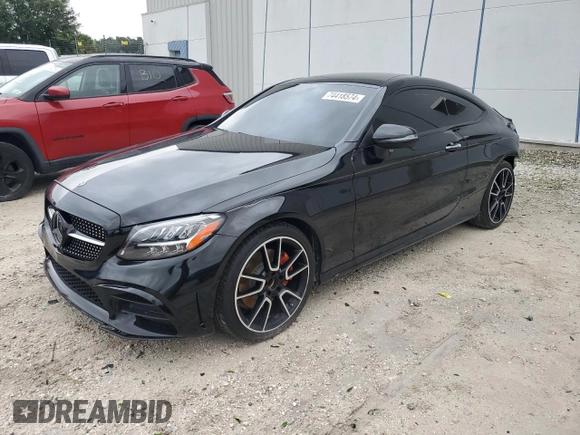 2021 Mercedes-Benz C 300 z VIN W1KWJ8DB8MG066249, wystawiony jako Copart lot #74418574 z przebiegiem 58 332 mil mil oraz Nie do naprawy • Non repairable. Historia ofert i sprzedaży dostępna na DreamBid. Obrazek 1.