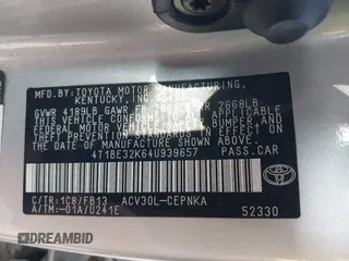 2004 Toyota Camry LE z VIN 4T1BE32K64U939657, wystawiony jako IAAI lot #42539274 z przebiegiem 271 429 mil mil oraz . Historia ofert i sprzedaży dostępna na DreamBid. Obrazek 9.