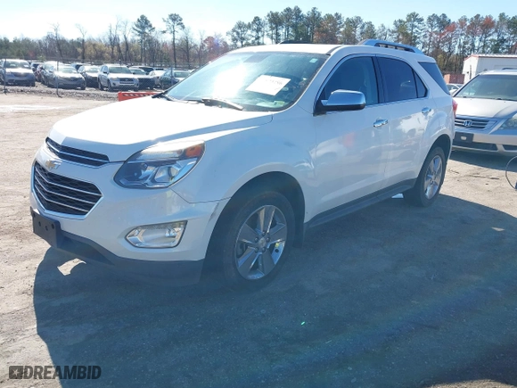 2016 Chevrolet Equinox LTZ with VIN 2GNALDEK8G1128022, listed as a IAAI auction lot 41843786 with 123,538 mi miles. Bid and sale history available at carsss.com. Image 2.