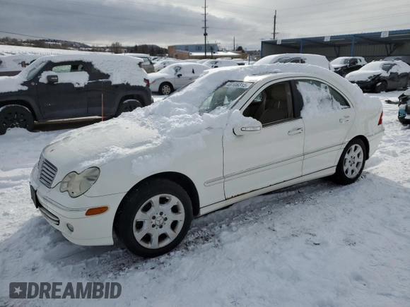 2005 Mercedes-Benz C 240 with VIN WDBRF81J45F634085, listed as a Copart auction lot 46106315 with 155,017 mi miles and Salvage Title. Bid and sale history available at DreamBid. Image 1.