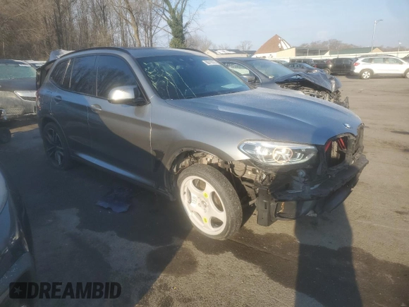 2021 BMW X3 M with VIN 5YMTS0C08M9F26343, listed as a Copart auction lot 88410035 with 52,596 mi miles and Salvage Title. Bid and sale history available at carsss.com. Image 4.