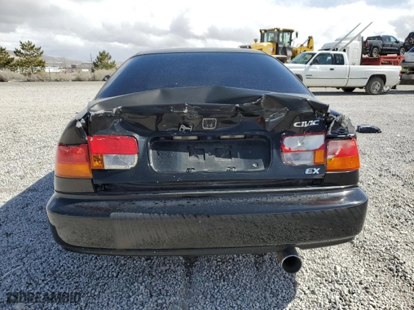 1997 Honda Civic EX with VIN 1HGEJ8141VL126104, listed as a Copart auction lot 48980395 with 210,250 mi miles and Salvage Title. Bid and sale history available at carsss.com. Image 6.