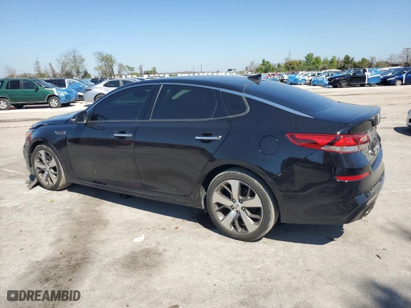 2019 Kia Optima S with VIN 5XXGT4L39KG305811, listed as a Copart auction lot 46810545 with 76,547 mi miles and Non Repairable. Bid and sale history available at carsss.com. Image 2.