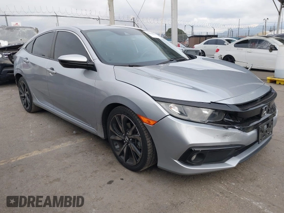 2019 Honda Civic Sport with VIN 2HGFC2F84KH576622, listed as a IAAI auction lot 41494019 with 87,495 mi miles and . Bid and sale history available at DreamBid. Image 1.