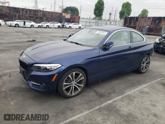 2016 BMW 2 Series 228i z VIN WBA1F9C51GV546640, wystawiony jako Copart lot #55635985 z przebiegiem 78 189 mil mil oraz Szkoda całkowita • Salvage title. Historia ofert i sprzedaży dostępna na DreamBid. Obrazek 1.