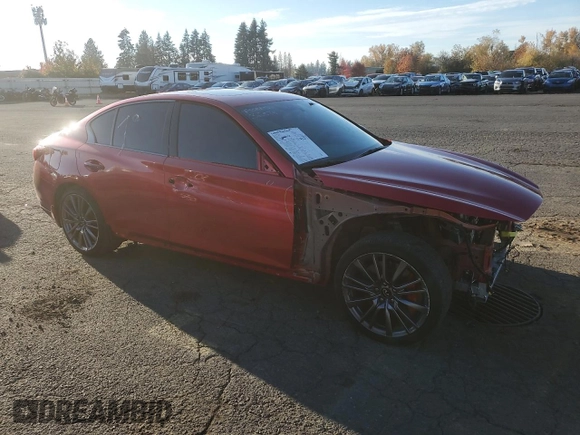 2021 Infiniti Q50 Red Sport 400 с VIN JN1FV7DR2MM880035, выставлен на аукционе Copart как лот 79927014 с пробегом 21 186 миль миль и Списание • Salvage title. История ставок и продаж доступна на DreamBid. Изображение 4.