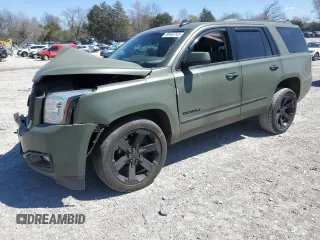 2015 GMC Yukon Denali with VIN 1GKS2CKJXFR553886, listed as a Copart auction lot 50463745 with 134,838 mi miles and Salvage Title. Bid and sale history available at carsss.com. Image 1.