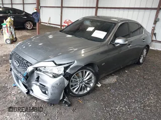 2019 Infiniti Q50 3.0t Signature Edition with VIN JN1EV7APXKM519048, listed as a IAAI auction lot 40445241 with 99,705 mi miles. Bid and sale history available at carsss.com. Image 2.