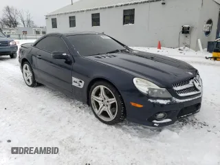 2009 Mercedes-Benz SL 550 with VIN WDBSK71F09F153162, listed as a Copart auction lot 88884365 with 155,973 mi miles and Salvage title. Bid and sale history available at DreamBid. Image 4.