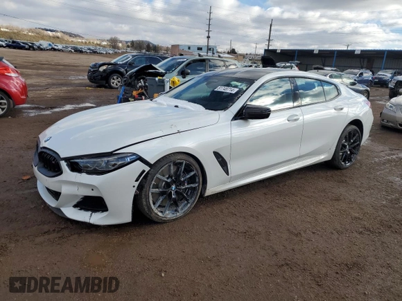 2024 BMW 8 Series M850i with VIN WBAGV8C06RCR92101, listed as a Copart auction lot 81748714 with 78 mi miles and Salvage Title. Bid and sale history available at carsss.com. Image 1.