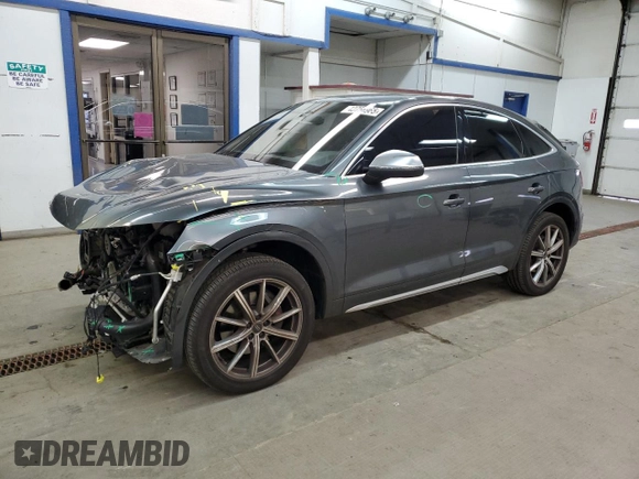 2022 Audi SQ5 Sportback Premium Plus z VIN WA124AFY3N2106433, wystawiony jako Copart lot #43756965 z przebiegiem 21 634 mil mil oraz Szkoda całkowita • Salvage title. Historia ofert i sprzedaży dostępna na DreamBid. Obrazek 1.