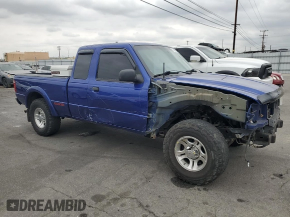 2003 Ford Ranger XL Fleet with VIN 1FTYR44V73PB03210, listed as a Copart auction lot 53499305 with 166,212 mi miles and Salvage title. Bid and sale history available at DreamBid. Image 4.