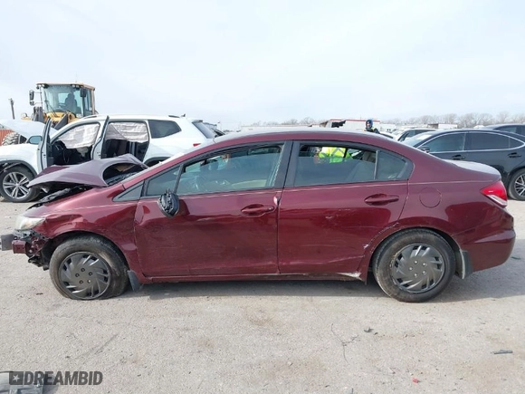 2014 Honda Civic Sedan LX with VIN 2HGFB2F54EH507832, listed as a IAAI auction lot 41261532 with 1 mi miles. Bid and sale history available at carsss.com. Image 14.