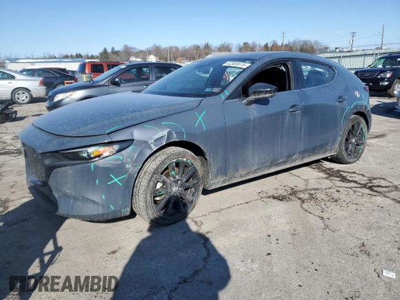 2023 Mazda 3 S Carbon Edition with VIN JM1BPBLM3P1616343, listed as a Copart auction lot 42303815 with 19,557 mi miles and Salvage title. Bid and sale history available at DreamBid. Image 1.