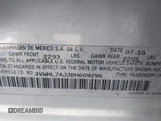 2011 Volkswagen Jetta TDI with VIN 3VWML7AJ3BM609296, listed as a IAAI auction lot 41410838 with 139,369 mi miles and . Bid and sale history available at DreamBid. Image 9.