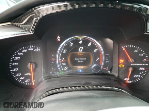 2018 Chevrolet Corvette Z51 1LT with VIN 1G1YG2D71J5106441, listed as a Copart auction lot 47322195 with 15,772 mi miles and Salvage Title. Bid and sale history available at carsss.com. Image 9.