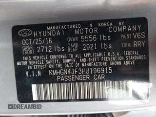 2017 Genesis G80 5.0L Ultimate with VIN KMHGN4JF3HU196915, listed as a Copart auction lot 73188544 with 104,228 mi miles and Salvage Title. Bid and sale history available at carsss.com. Image 13.