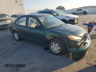 2001 Honda Civic LX with VIN 1HGES16571L073599, listed as a Copart auction lot 73134604 with 190,735 mi miles and Non Repairable. Bid and sale history available at carsss.com. Image 4.