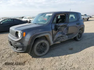 2016 Jeep Renegade Sport with VIN ZACCJBAW1GPD20456, listed as a Copart auction lot 75679414 with 0 mi miles and Salvage Title. Bid and sale history available at carsss.com. Image 1.