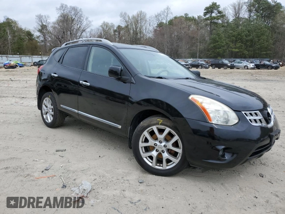 2013 Nissan Rogue SL with VIN JN8AS5MVXDW647238, listed as a Copart auction lot 51659695 with 127,503 mi miles and Salvage Title. Bid and sale history available at DreamBid. Image 4.
