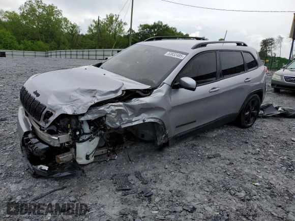 2021 Jeep Cherokee Latitude Plus with VIN 1C4PJLLB8MD112568, listed as a Copart auction lot 53832485 with 128,186 mi miles and Salvage title. Bid and sale history available at DreamBid. Image 1.