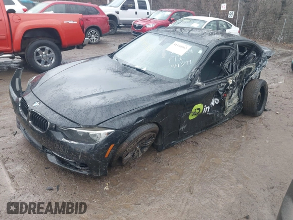 2016 BMW 3 Series 328i with VIN WBA8E9G55GNT81297, listed as a IAAI auction lot 41144563 with 98,000 mi miles. Bid and sale history available at carsss.com. Image 20.