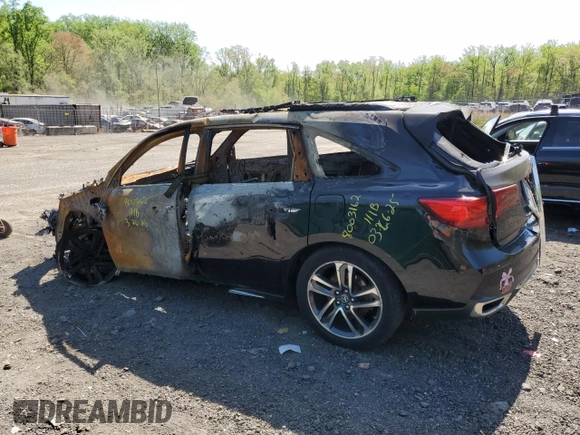 2017 Acura MDX Advance z VIN 5FRYD4H8XHB022480, wystawiony jako Copart lot #55913035 z przebiegiem Nie podano mil oraz Nie do naprawy • Non repairable. Historia ofert i sprzedaży dostępna na DreamBid. Obrazek 2.