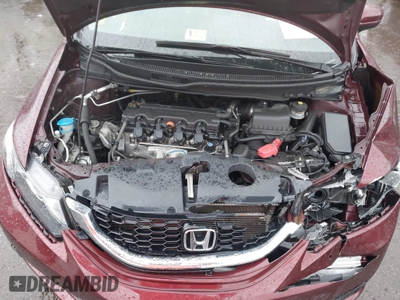 2014 Honda Civic Sedan EX-L with VIN 2HGFB2F92EH525037, listed as a IAAI auction lot 41914340 with 57,927 mi miles. Bid and sale history available at carsss.com. Image 10.