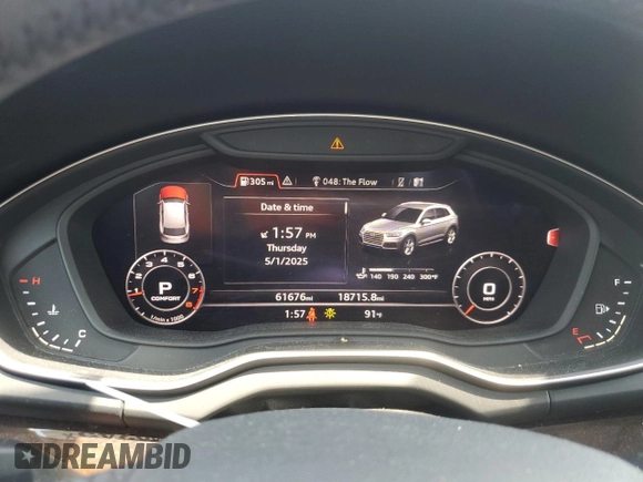 2018 Audi Q5 Premium Plus with VIN WA1BNAFY5J2182663, listed as a Copart auction lot 54220245 with 61,676 mi miles and Salvage Title. Bid and sale history available at DreamBid. Image 9.