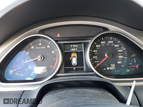 2015 Audi Q7 3.0T Premium with VIN WA1CGAFE0FD023341, listed as a Copart auction lot 45752965 with 187,697 mi miles and Salvage Title. Bid and sale history available at carsss.com. Image 9.