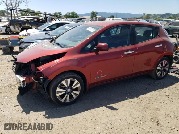 2015 Nissan LEAF SV with VIN 1N4AZ0CPXFC308356, listed as a Copart auction lot 52043783 with 71,353 mi miles. Bid and sale history available at carsss.com. Image 1.