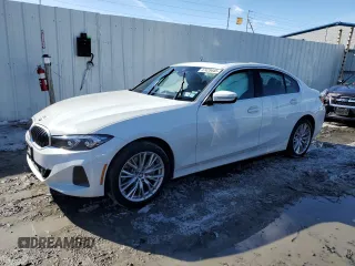 2024 BMW 3 Series 330i xDrive with VIN 3MW89FF07R8E23225, listed as a Copart auction lot 47425445 with 0 mi miles and Salvage Title. Bid and sale history available at carsss.com. Image 1.