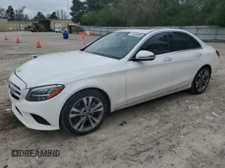2019 Mercedes-Benz C 300 with VIN 55SWF8DB4KU294587, listed as a Copart auction lot 50588995 with 72,578 mi miles and Salvage title. Bid and sale history available at DreamBid. Image 1.