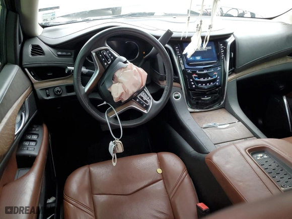 2017 Cadillac Escalade Premium Luxury with VIN 1GYS3CKJ3HR397003, listed as a Copart auction lot 57629104 with 104,645 mi miles and Salvage Title. Bid and sale history available at carsss.com. Image 8.