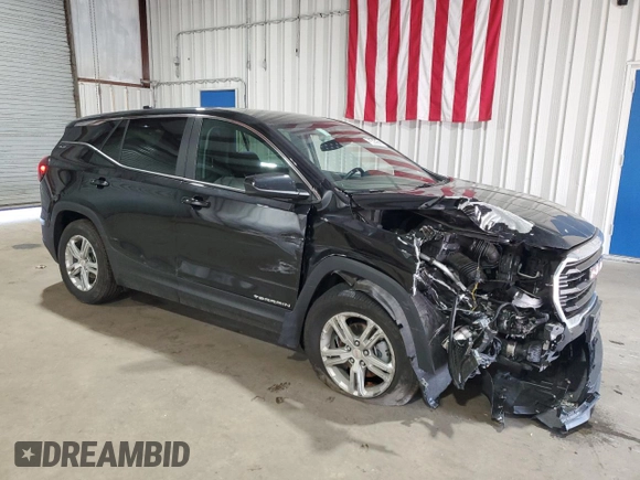 2024 GMC Terrain SLE with VIN 3GKALTEG7RL335778, listed as a Copart auction lot 55451515 with 28,324 mi miles and Salvage title. Bid and sale history available at DreamBid. Image 4.