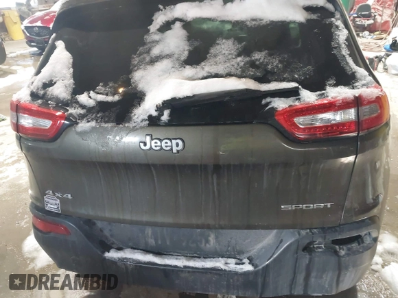 2015 Jeep Cherokee Sport with VIN 1C4PJMAB8FW738718, listed as a IAAI auction lot 41575745 with 113,227 mi miles. Bid and sale history available at carsss.com. Image 16.