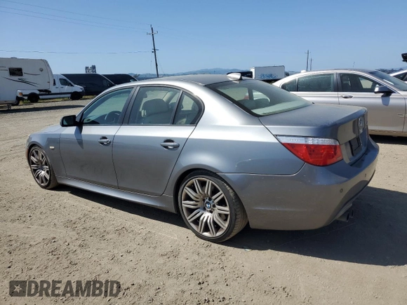2008 BMW 5 Series 550i with VIN WBANW53598CT51425, listed as a Copart auction lot 54064475 with 124,391 mi miles and Clean Title. Bid and sale history available at carsss.com. Image 2.