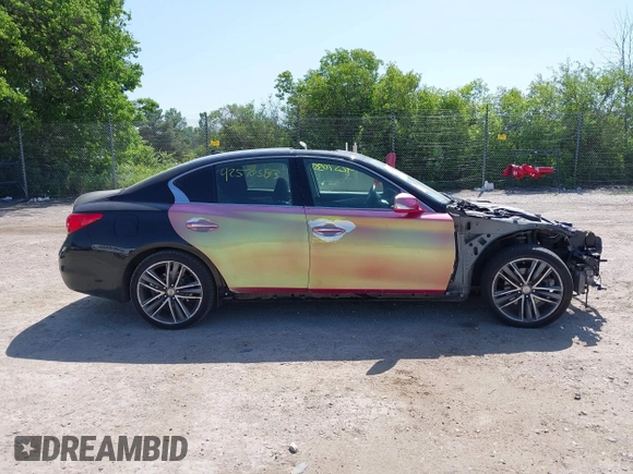 2015 Infiniti Q50 Premium with VIN JN1BV7AR4FM403290, listed as a IAAI auction lot 42570583 with 132,878 mi miles and . Bid and sale history available at DreamBid. Image 12.