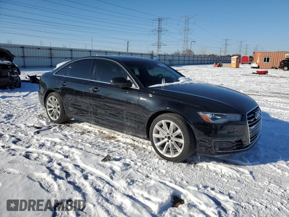 2016 Audi A6 Premium Plus with VIN WAUFGAFC2GN005627, listed as a Copart auction lot 44901195 with 103,779 mi miles and Salvage Title. Bid and sale history available at DreamBid. Image 4.